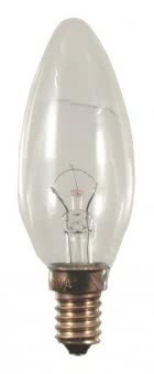Kerzenlampe 35x100mm E14 65V 40W